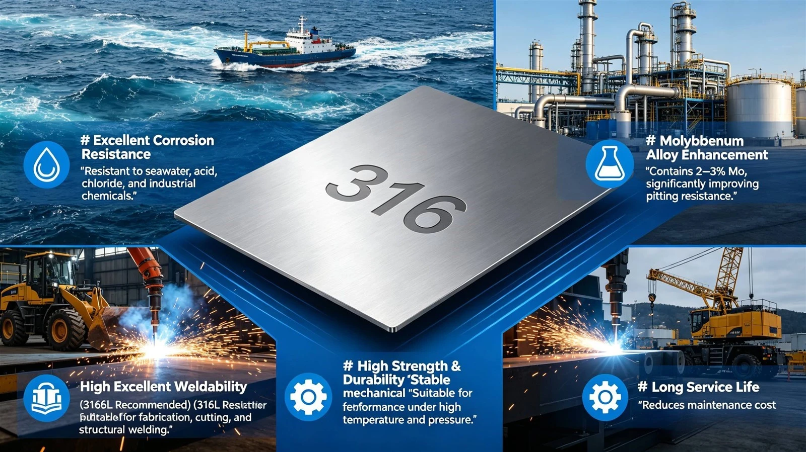 316 Stainless Steel Plate ASTM A240 316 316L Stainless Steel Sheet Supplier 316 Stainless Steel Plate ASTM A240 316 316L Stainless Steel Sheet Supplier