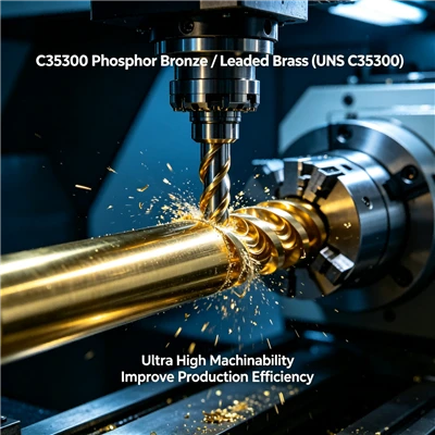 Fornecedor de bronze de fósforo / latão com chumbo C35300|Liga de cobre fazendo à máquina livre de UNS C35300